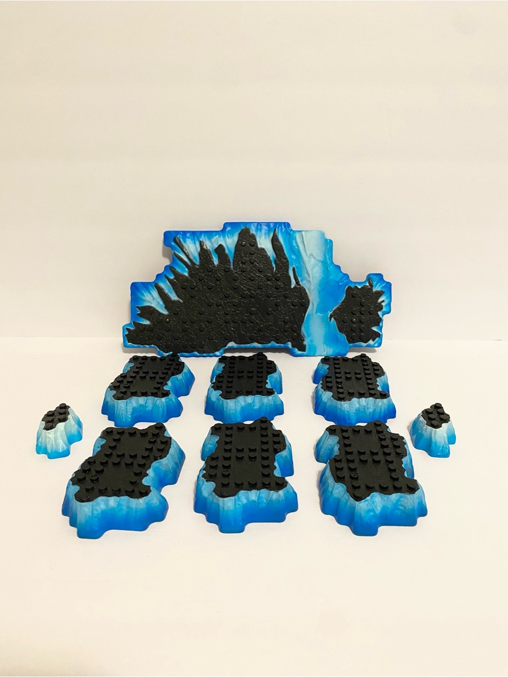 Mega Bloks Dragons Water Baseplate Lot 11 Pieces Terrain Landscape
